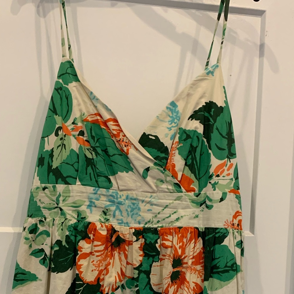 Hawaiian floral print tank dress